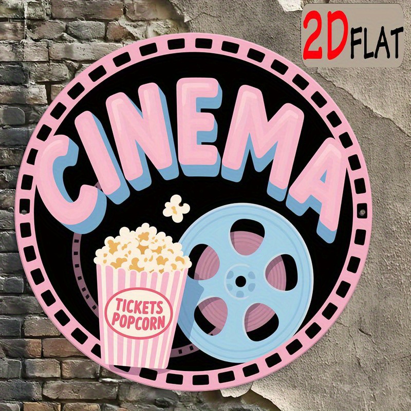 Vintage Home Cinema - Vintage 2D bioscoopdecoratie | Letterbord met