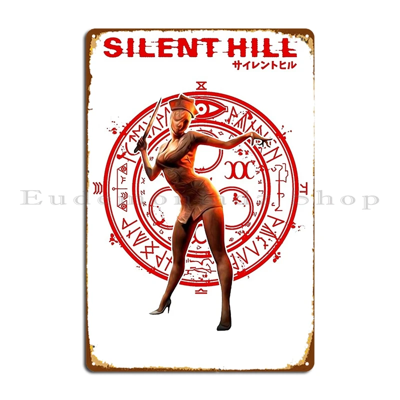 Vintage Home Cinema - Silent Hill Nurse Metal Sign Poster