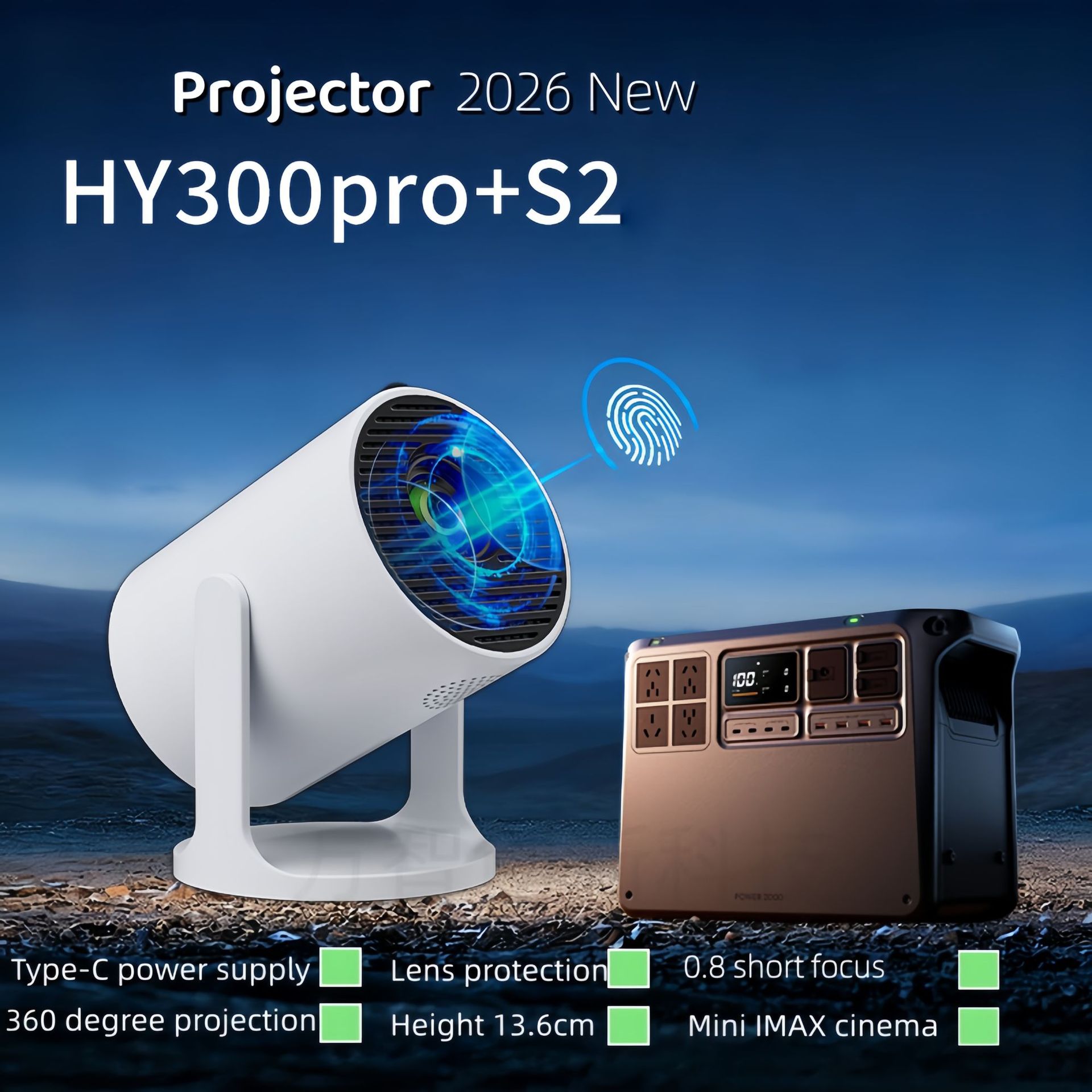 Home Cinema Experience - Slimme Ultra Short Throw-projector, 4K-compatibel Android-apparaat