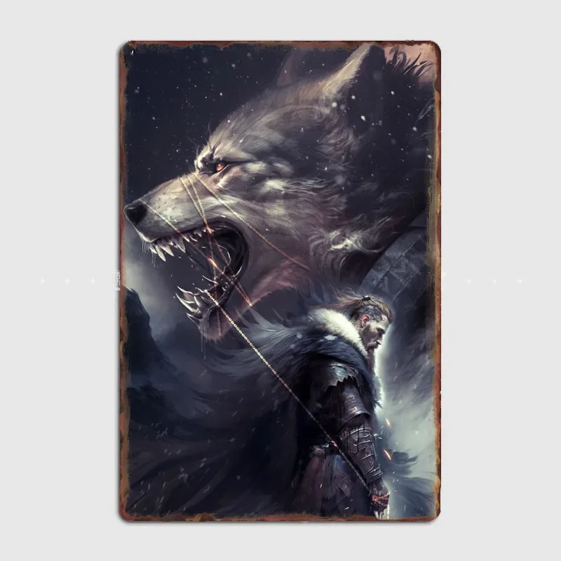 Vintage Home Cinema - Noorse mythologie geïllustreerde Fenrir en de