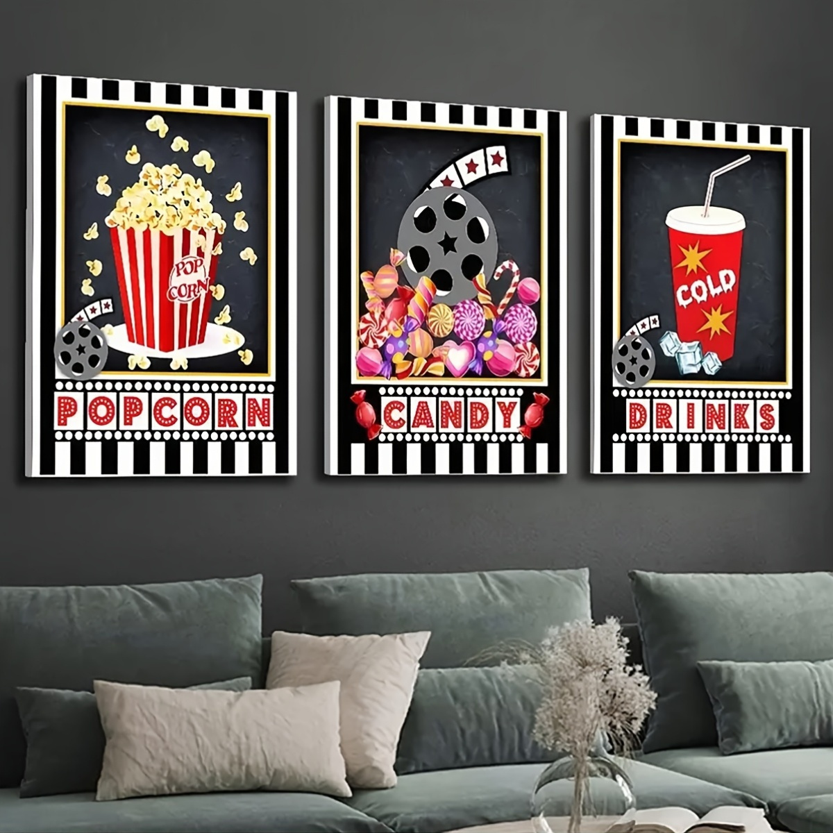 3 stuks frameloze muur art dec - Home Cinema Logo recensie en prijs