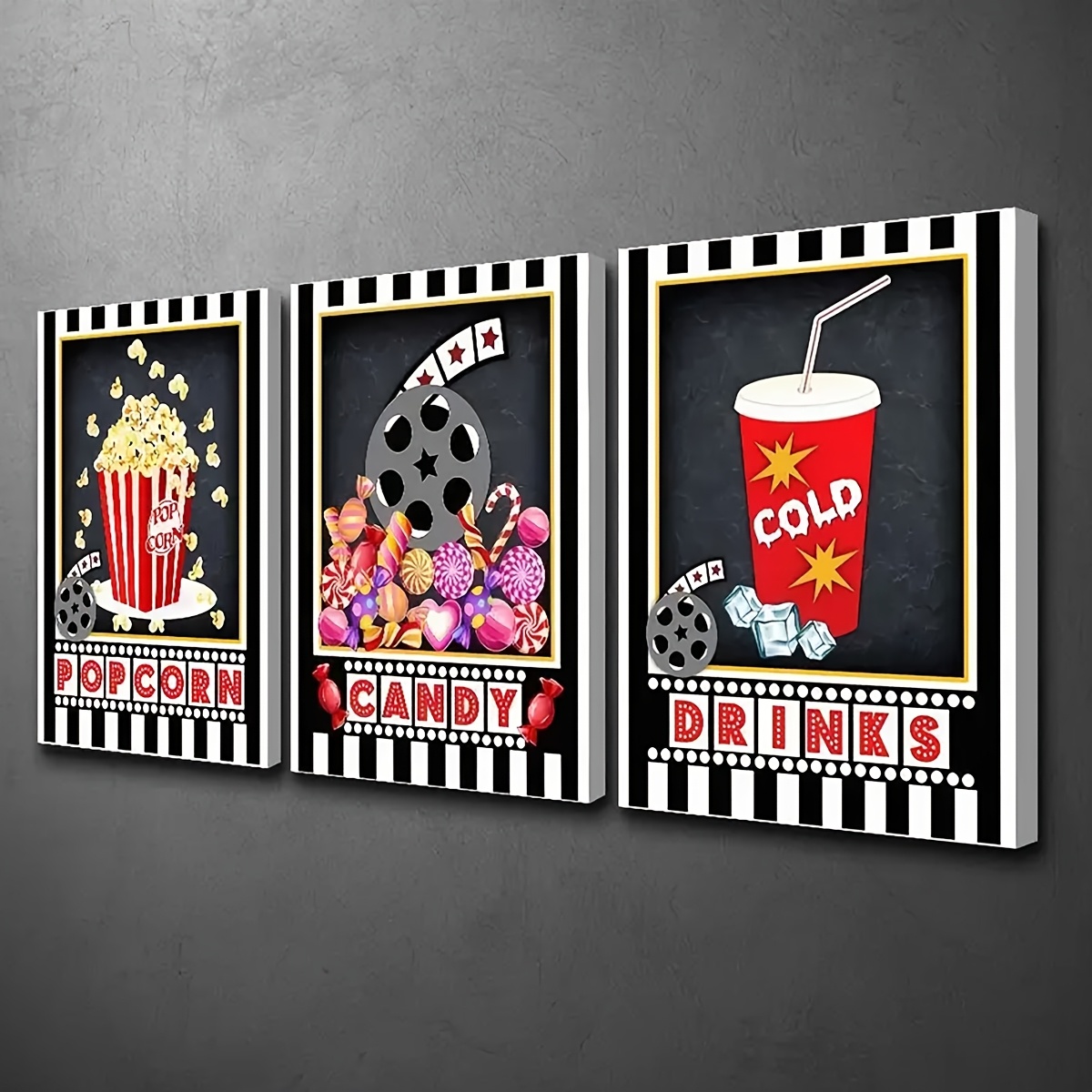 3 stuks frameloze muur art dec - Home Cinema Logo recensie en prijs
