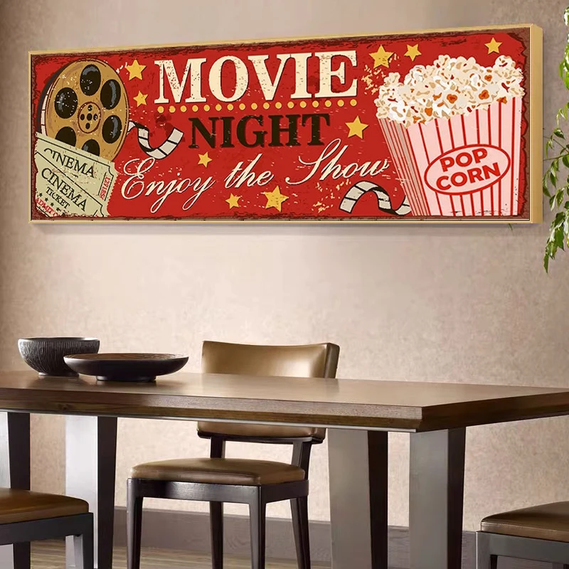 Cinema Teken Canvas Schilderij - Vintage Home Cinema recensie en prijs
