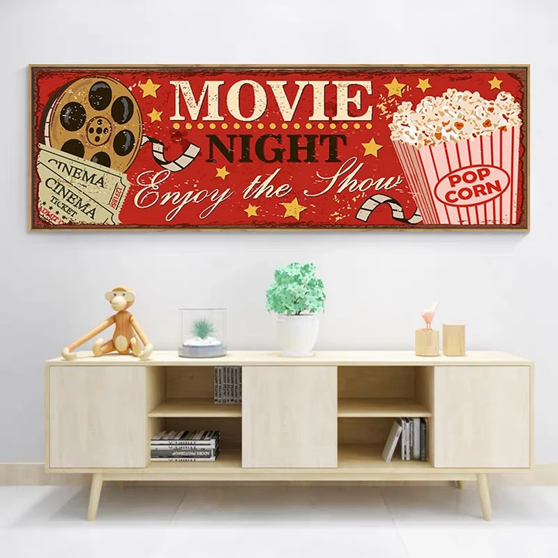 Cinema Teken Canvas Schilderij - Vintage Home Cinema recensie en prijs