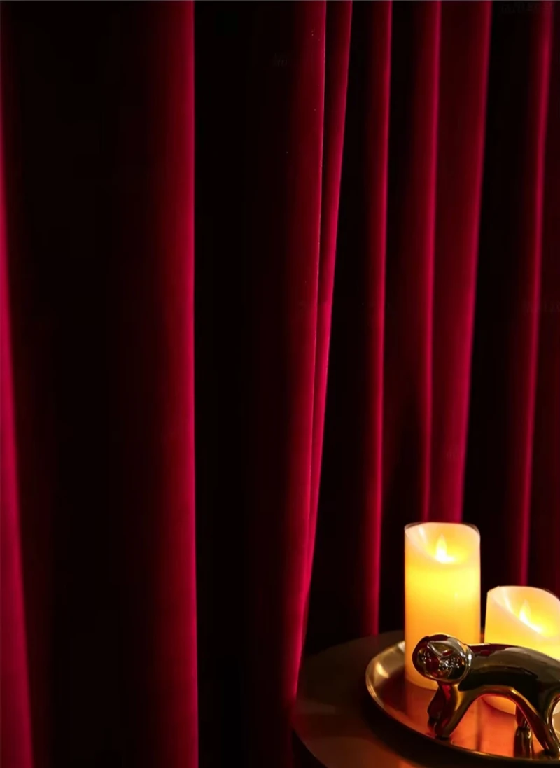 Nordic moderne bordeaux rode l - Blackout Curtain Thick recensie en prijs
