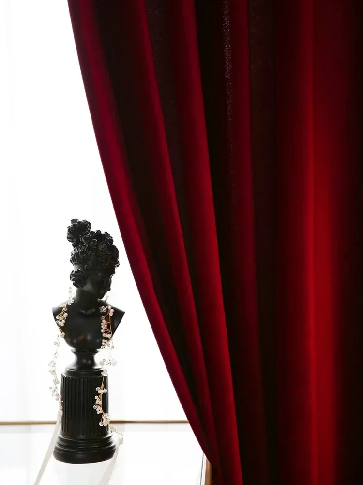 Nordic moderne bordeaux rode l - Blackout Curtain Thick recensie en prijs