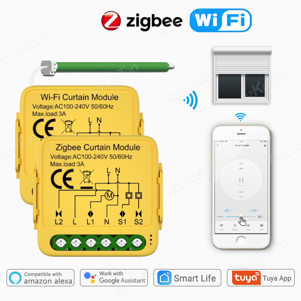 Tuya Zigbee Wifi Smart Gordijn - Home Cinema App recensie en prijs