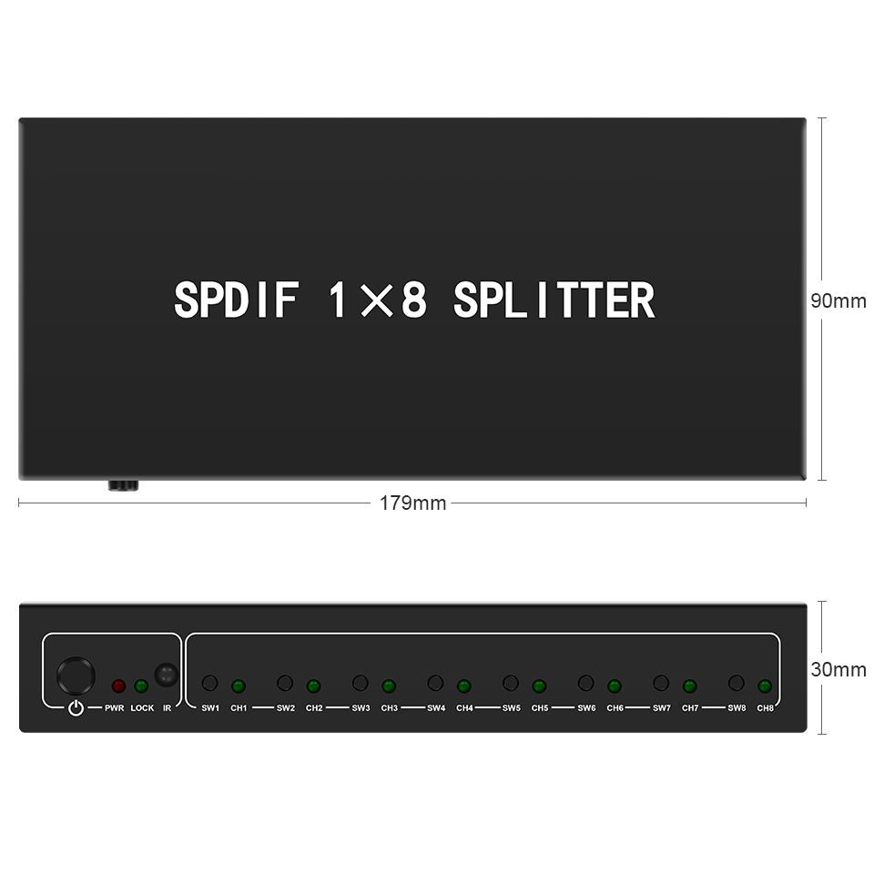 Optische Audio Splitter,1 In 8 - Home Cinema App recensie en prijs