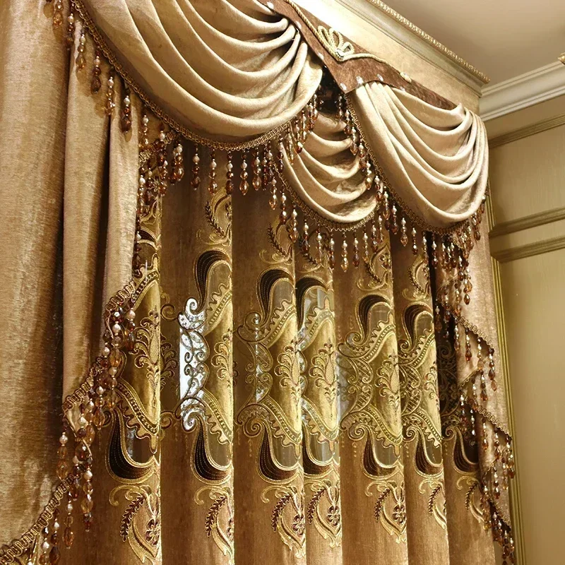 Europese stijl geborduurde lux - Blackout Curtain Thick recensie en prijs