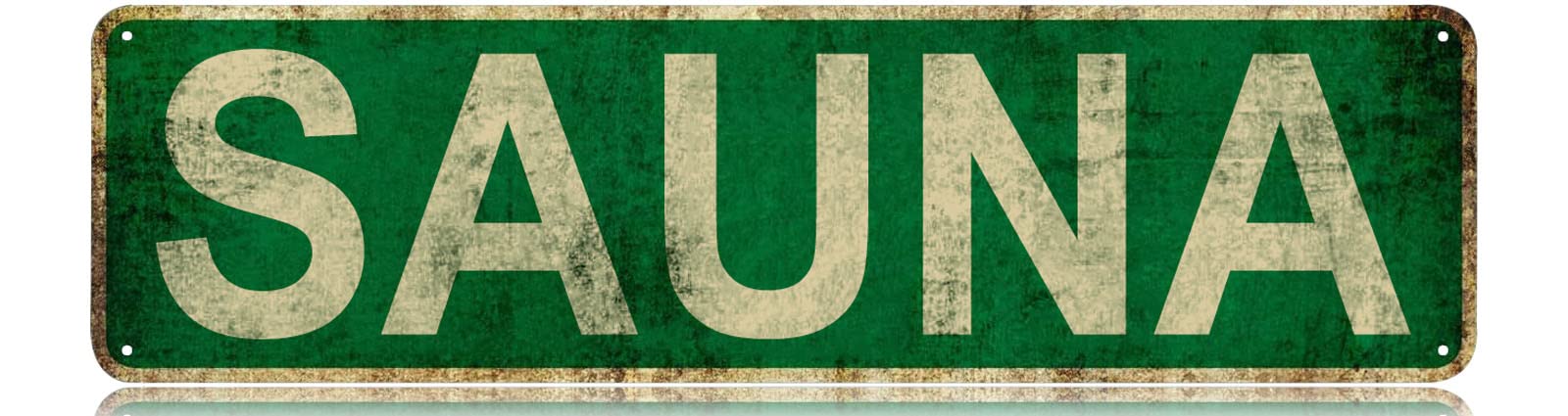 Sauna Slanke Tin Teken Straat  - Home Cinema Logo recensie en prijs