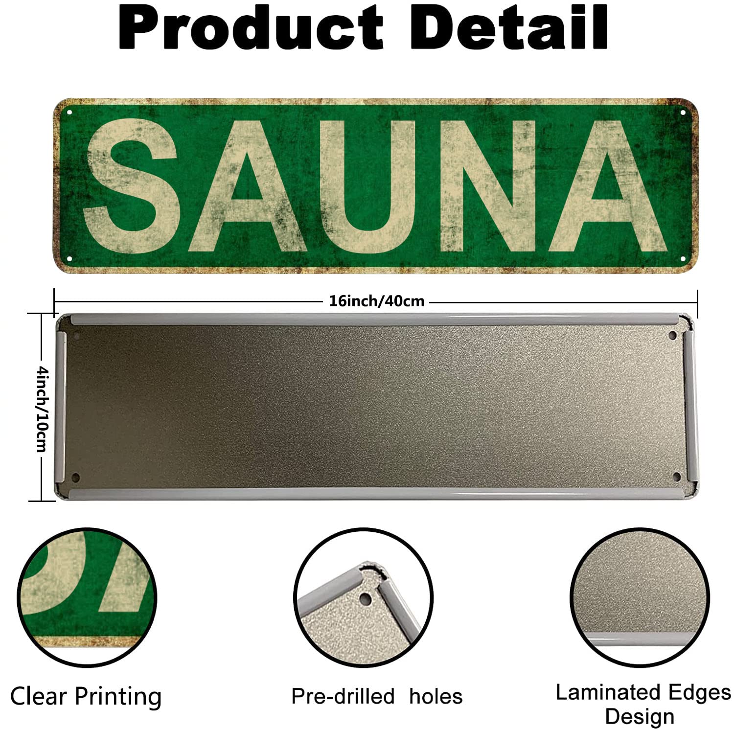 Sauna Slanke Tin Teken Straat  - Home Cinema Logo recensie en prijs