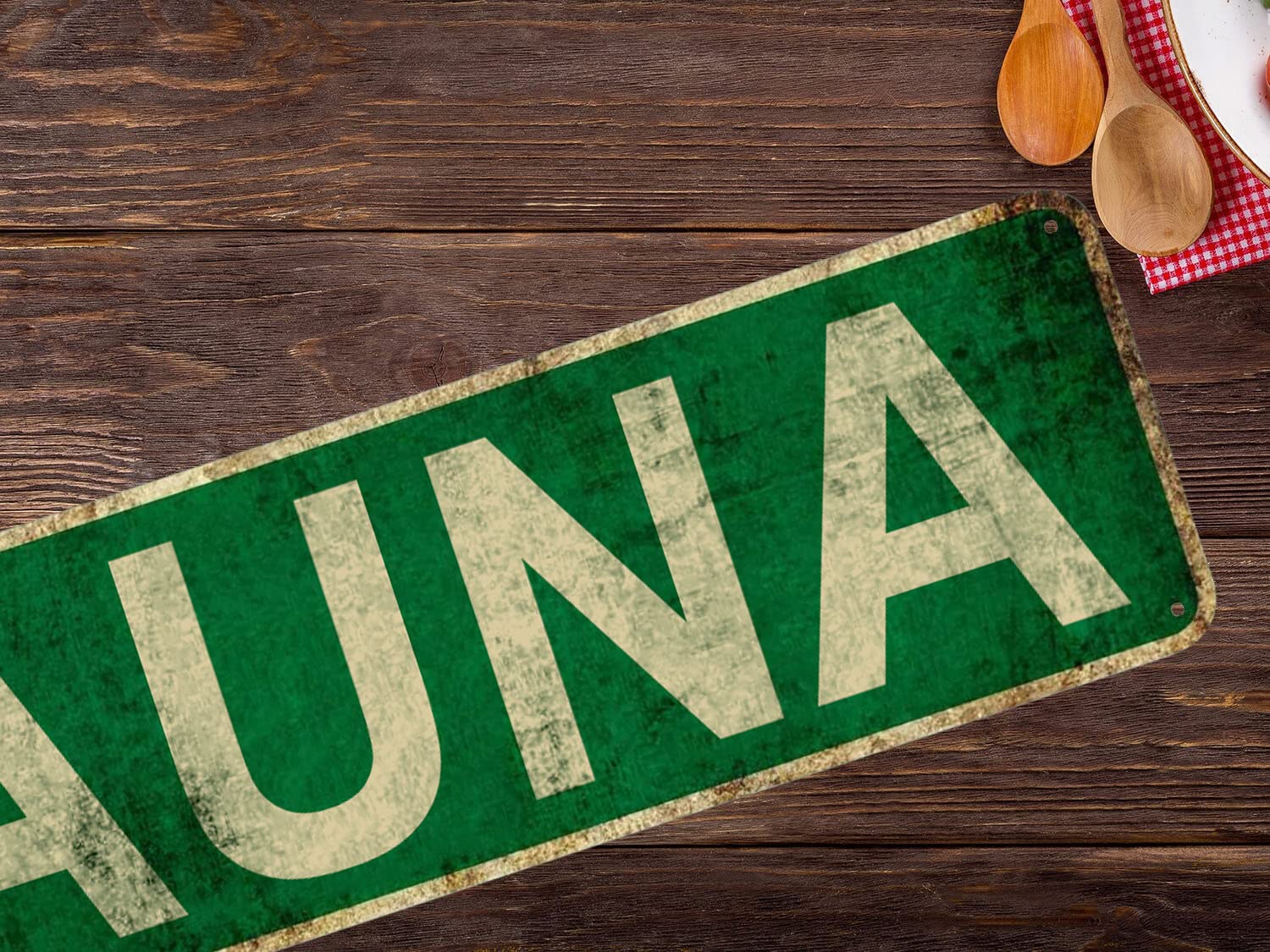 Sauna Slanke Tin Teken Straat  - Home Cinema Logo recensie en prijs